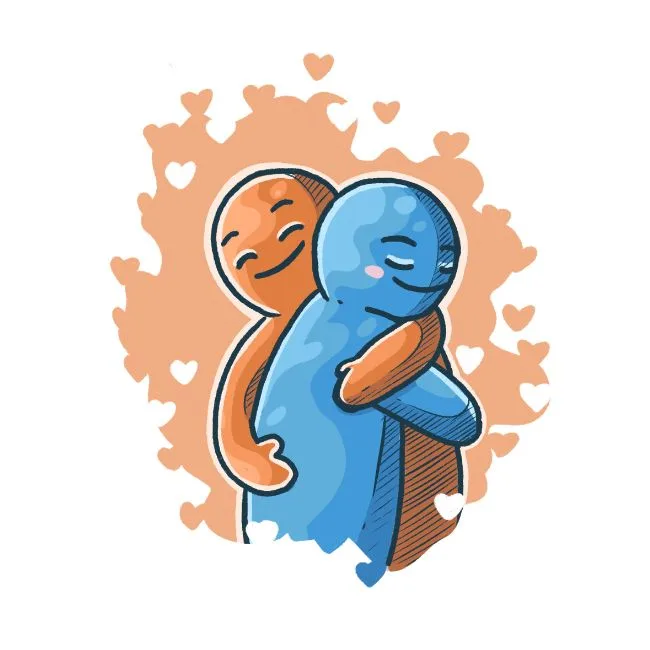 Den digitala kramen Hjärtekram illustration av Elin Östberg
